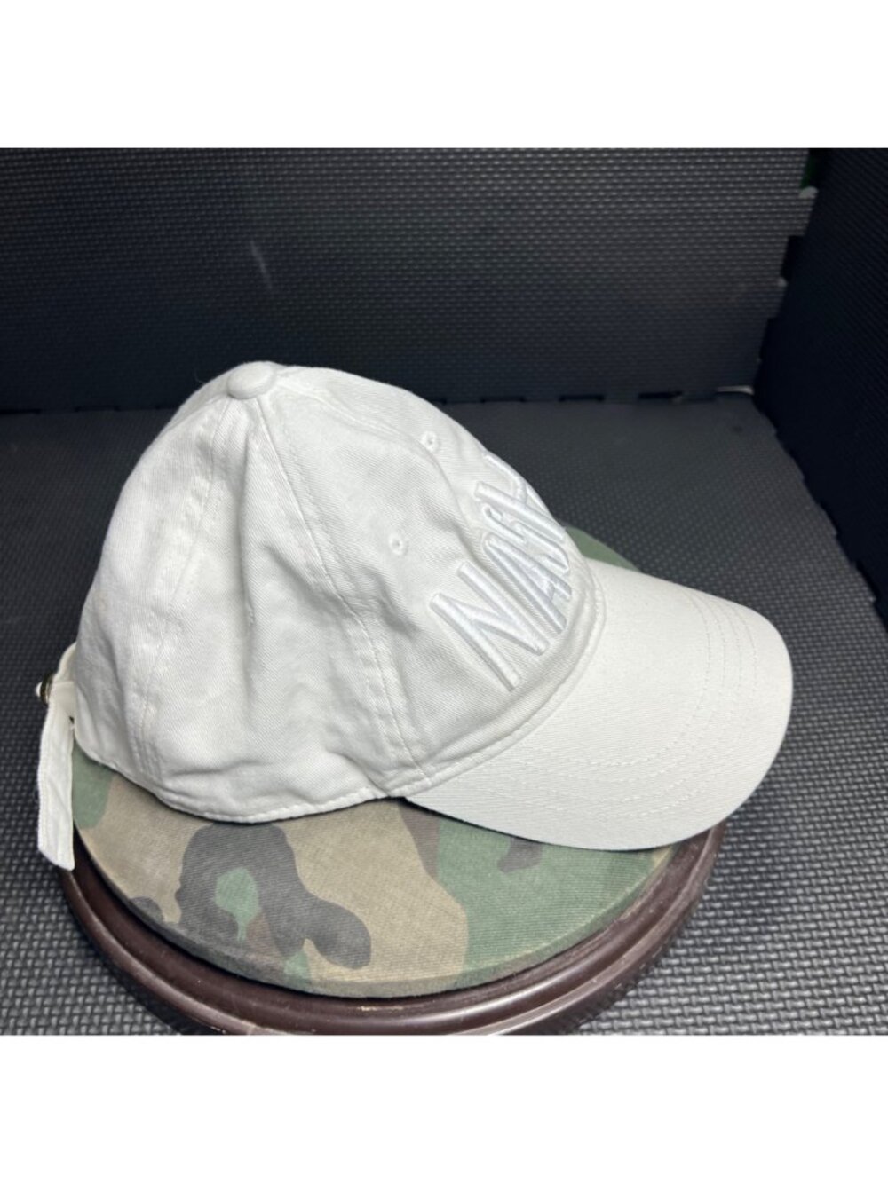 Nash Collection White Adjustable Baseball Cap With Embroidered Logo Cotton Blend - Picture 4 of 5